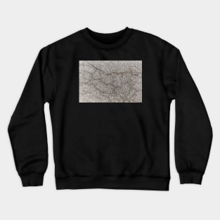 Cracked Asphalt Surface Crewneck Sweatshirt